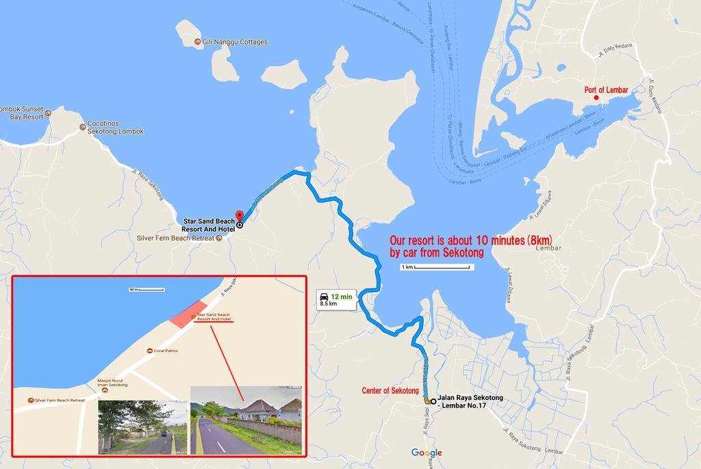 Star Sand Beach Resort Sekotong Eksteriør bilde